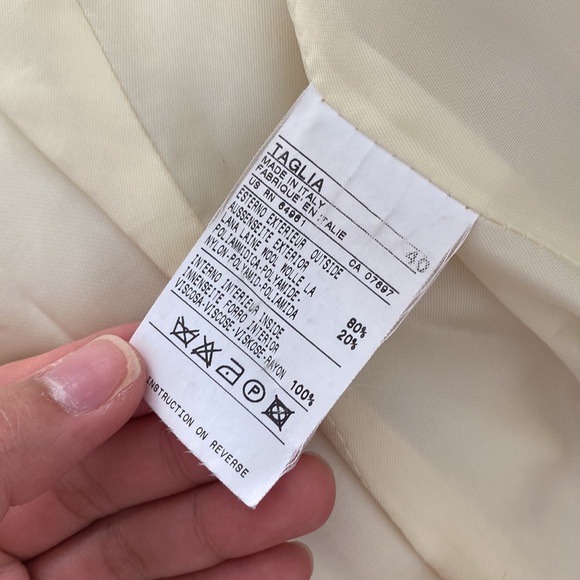 United Colors of Benetton Cream Pea Coat. - Picture 8 of 11